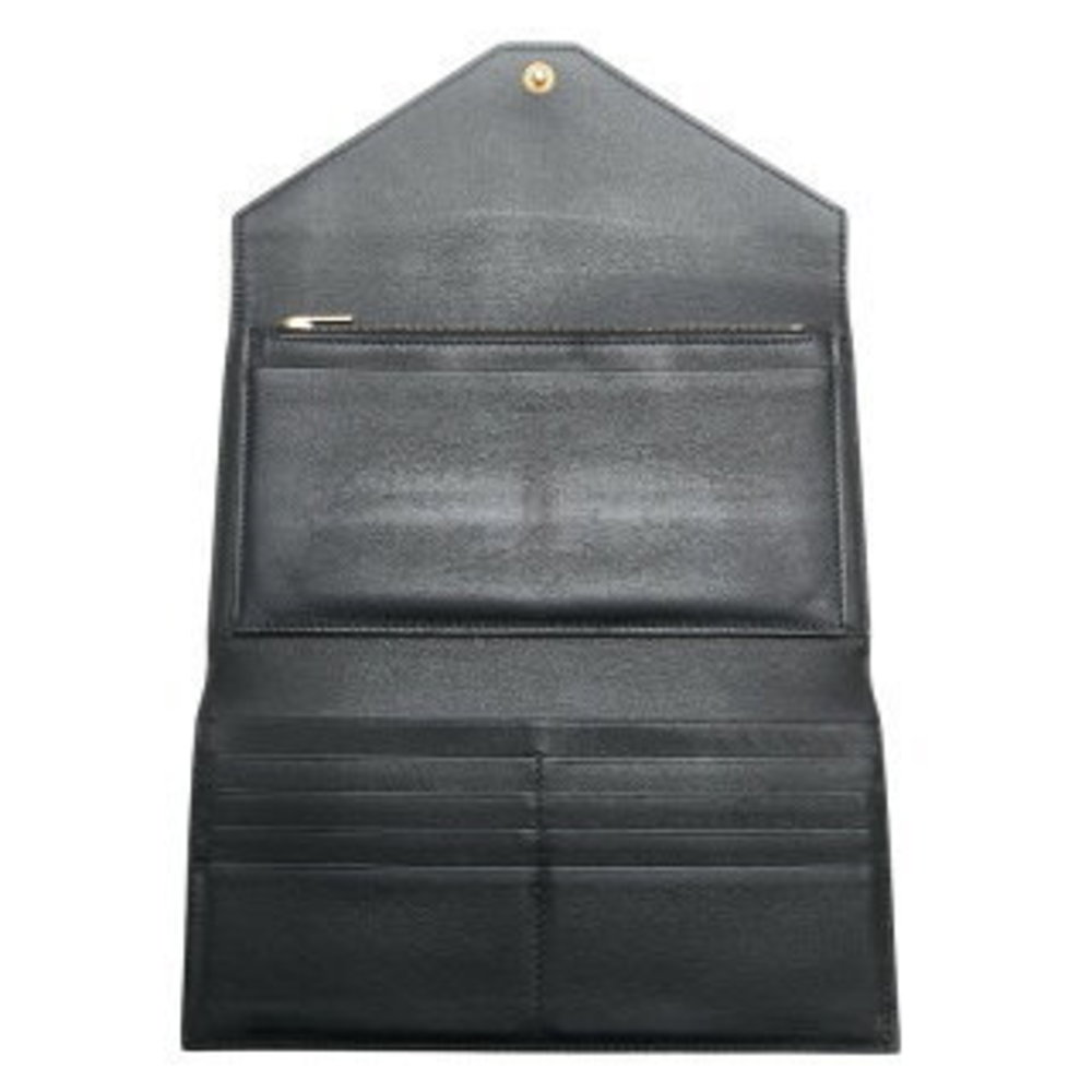 Celine Trifolded Multifunction Long Wallet Black … - image 4